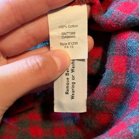 Madewell red plaid button down shirt with pockets! - Picture 5 of 14